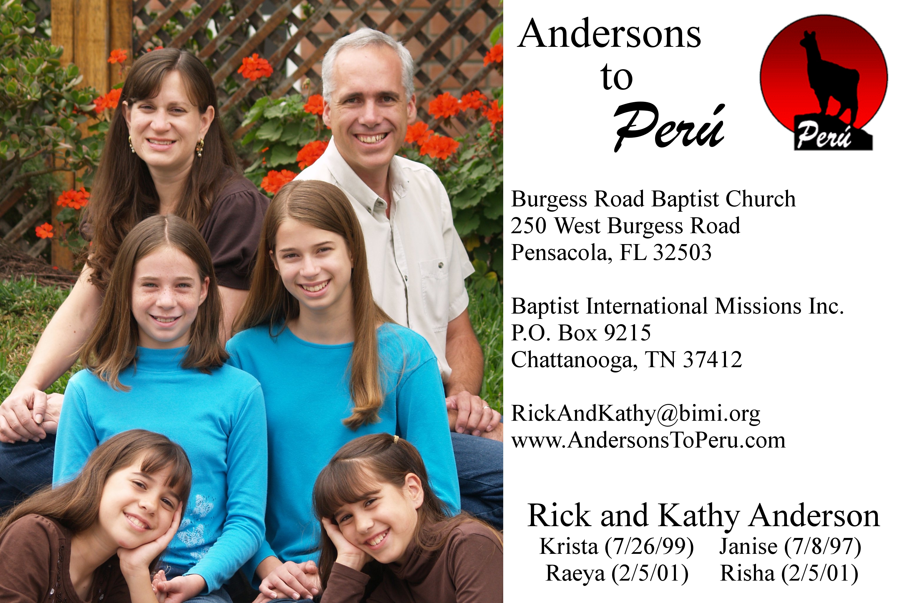 Prayer Card 2011